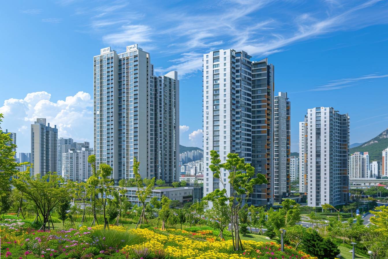 immobilier à Séoul : vue panoramique des appartements modernes dans un quartier prisé de Séoul