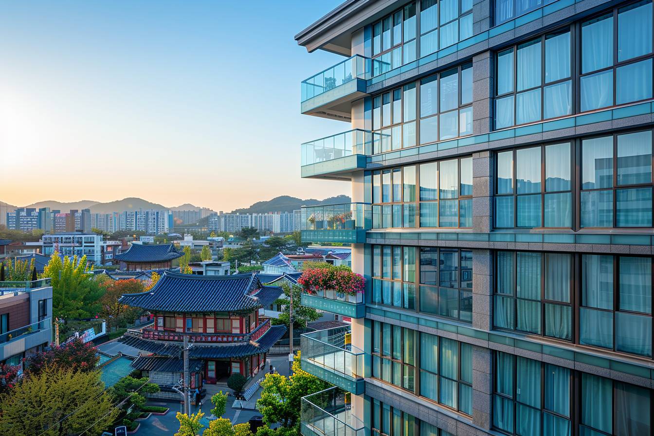 logement en Corée du Sud : vue d'un appartement moderne à Séoul