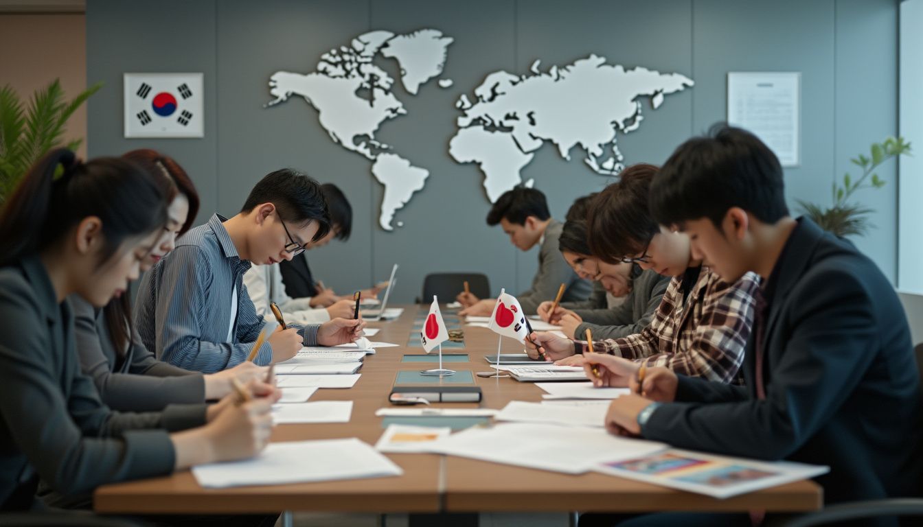 visa Corée du Sud : passeports, tampons de visa et documents administratifs nécessaires pour s'expatrier en Corée du Sud