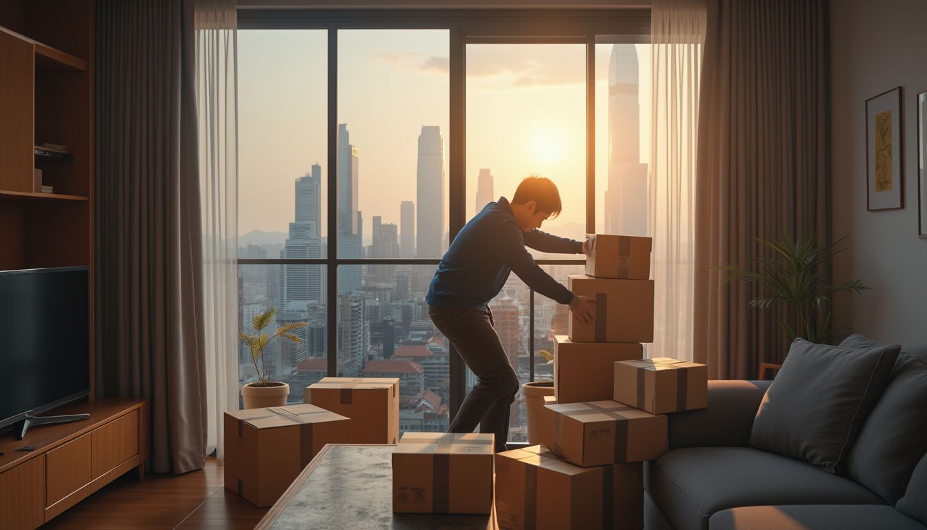 installation en Corée du Sud : personne préparant son déménagement avec une carte de la Corée du Sud