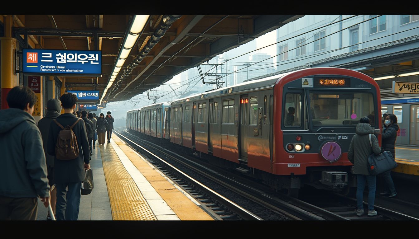 transports en commun à Séoul : carte du métro de Séoul avec bus et taxis