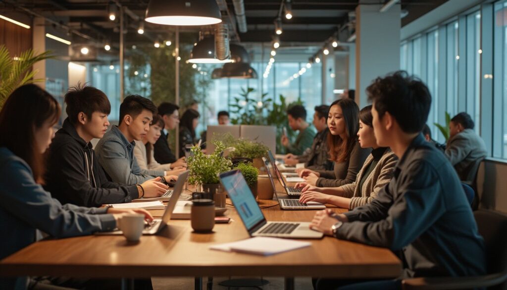 entrepreneuriat Corée du Sud : paysage urbain moderne symbolisant l'innovation et les startups en Corée du Sud