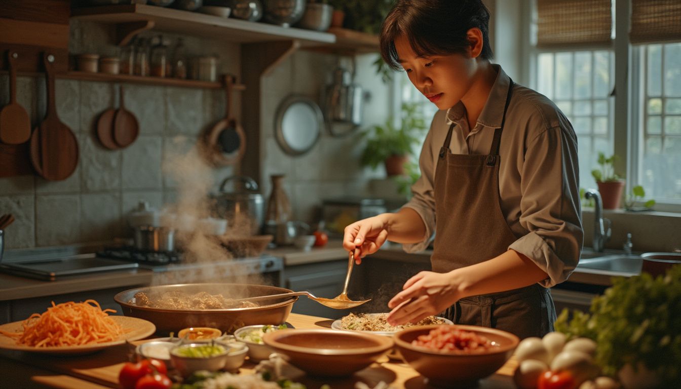 cuisine coréenne : plats traditionnels coréens colorés et savoureux