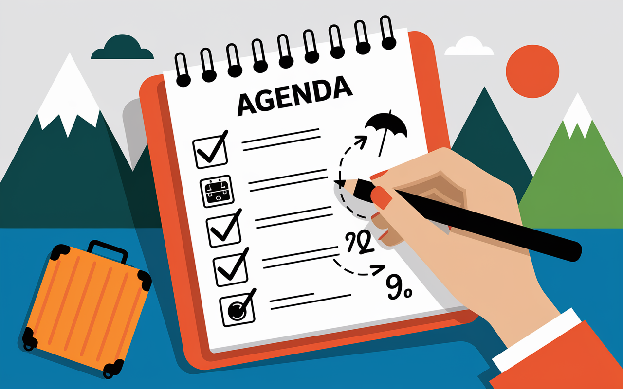 Conseils organisation séjour Annecy checklist pictos