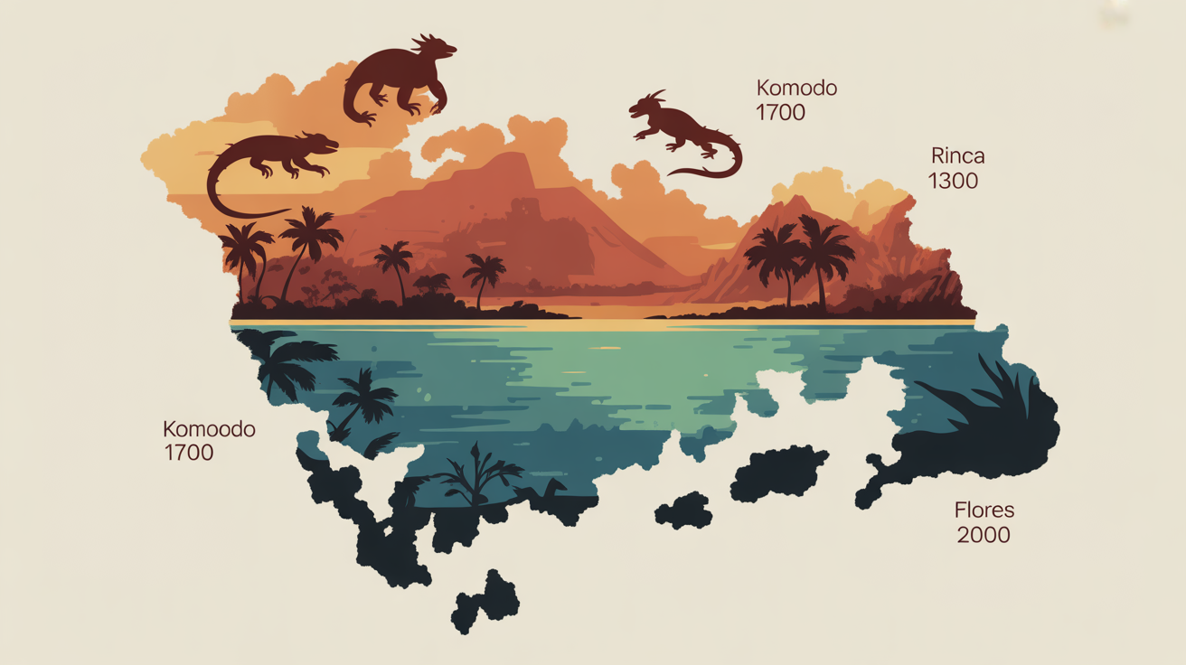 Répartition habitat naturel dragons de Komodo
