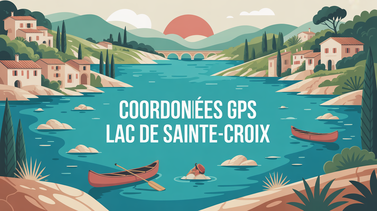 illustration GPS Lac de Sainte-Croix turquoise villages canoës
