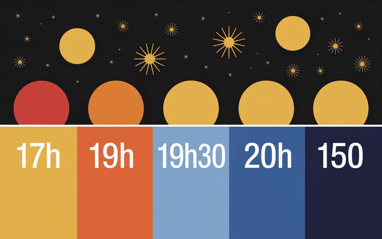 Horaires coucher de soleil Bonifacio visuel