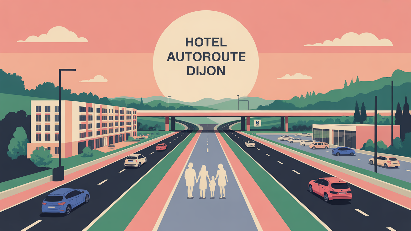 Illustration hotel autoroute Dijon parking bourguignon