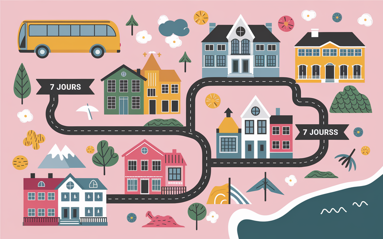 Carte itinéraire bus Albanie 7 jours