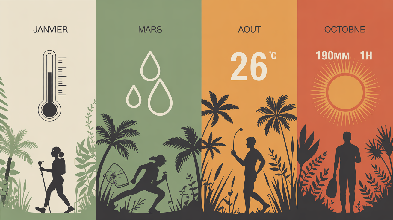 Graphique meteo Bali, temperatures, pluies, soleil