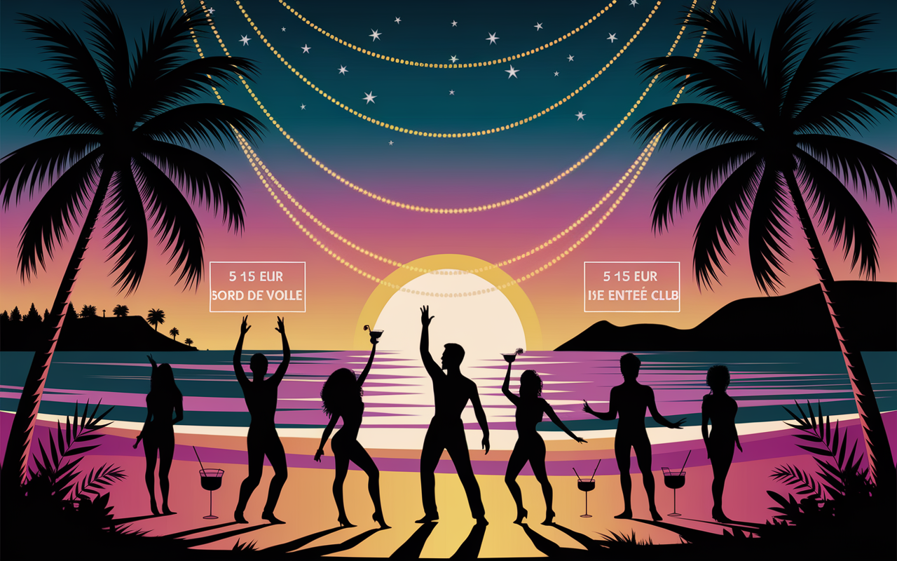 soirée festive plage clubs Albanie cocktail prix