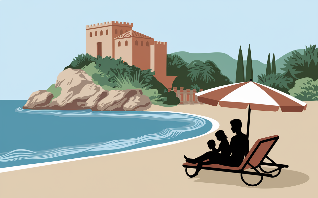 Plage de Fautea Corse sable blond mer claire tour génoise