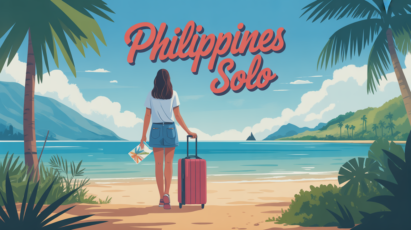 Femme seule voyageant aux Philippines archipel