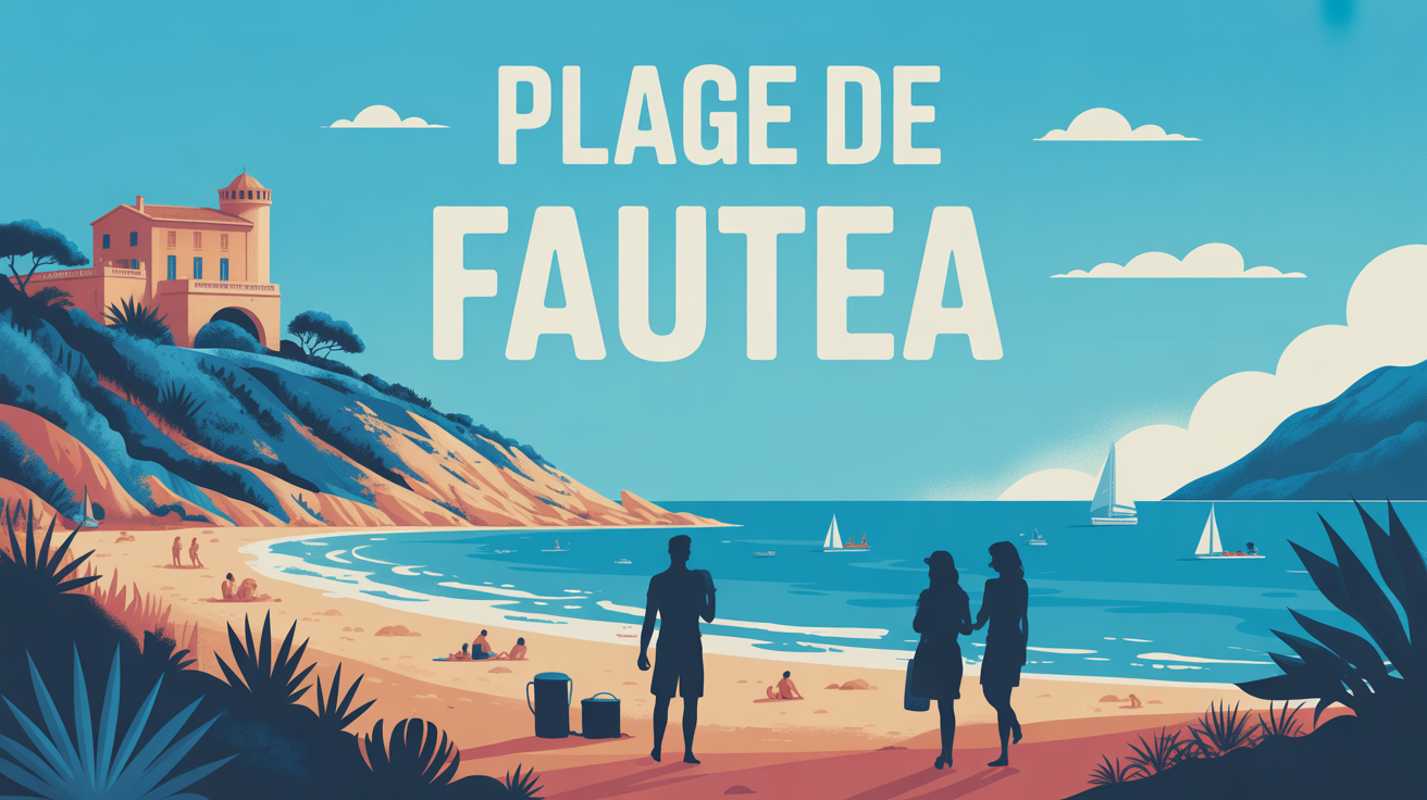 Illustration plage de Fautea Corse tour génoise sable doré mer turquoise