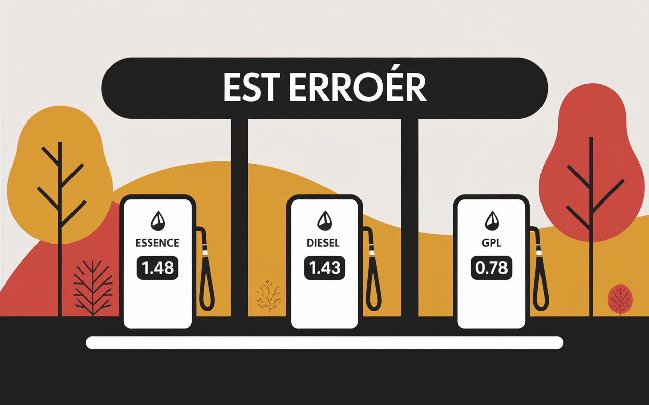 Tableau prix essence diesel GPL Croatie 2025 station-service