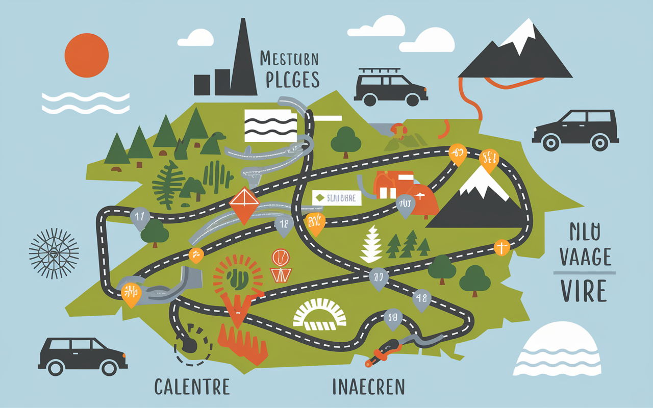 Carte itineraire choix vehicule Albanie