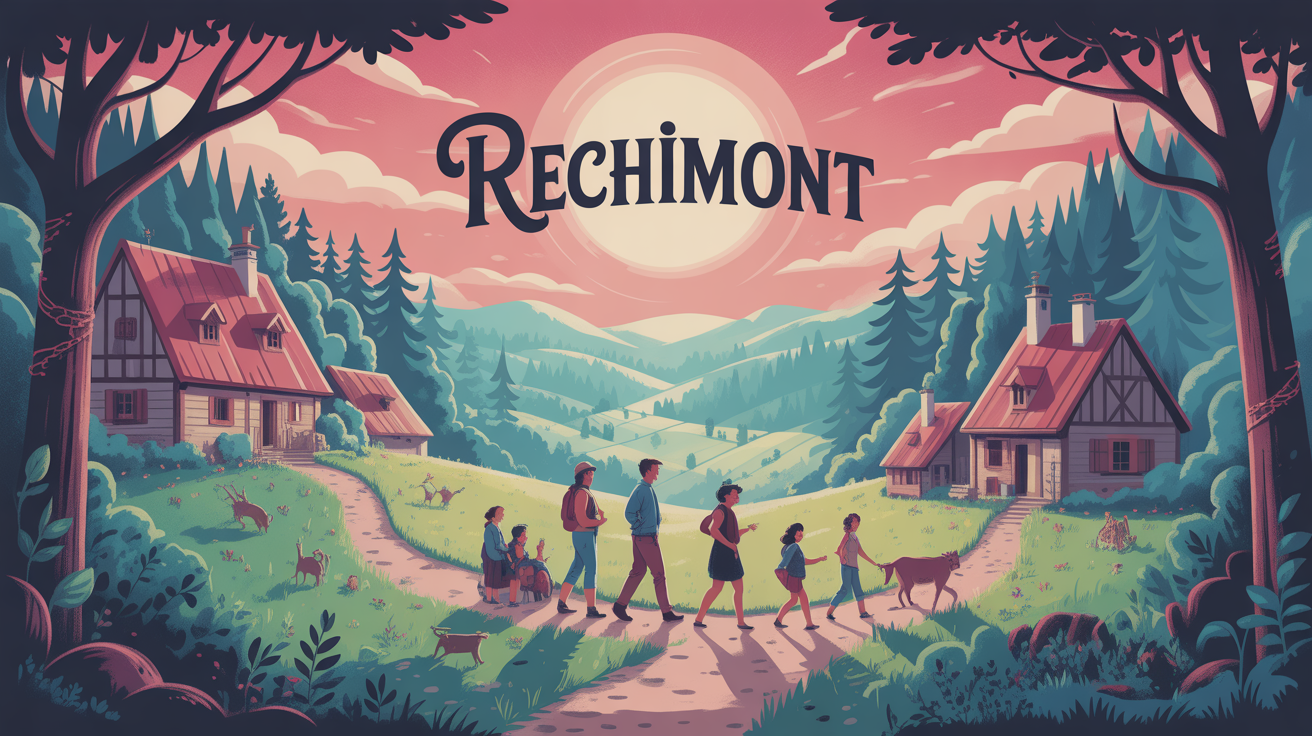 Illustration village Rechimont forêt sentiers nature