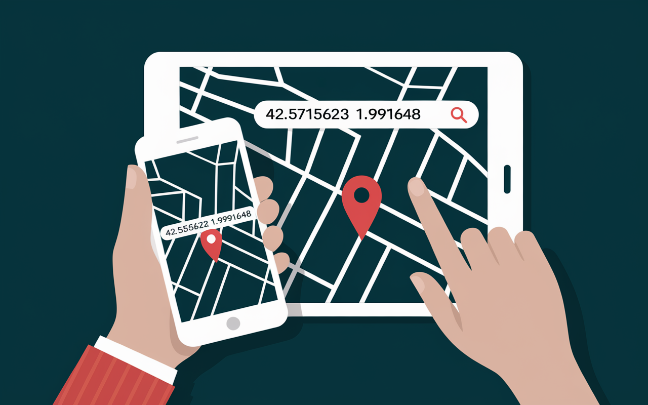 Utiliser convertir coordonnees GPS carte mobile