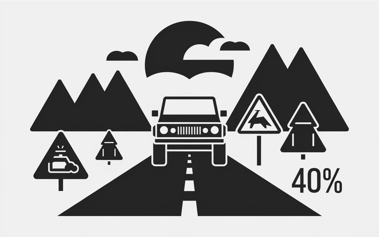 Securite Albanie risque routier route montagne illustration