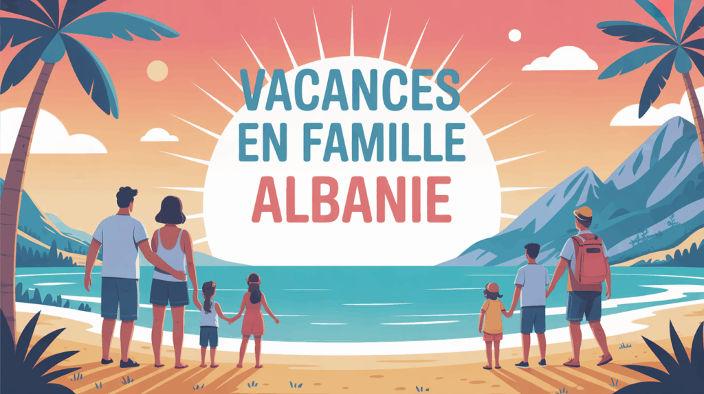illustration vacances famille Albanie paysages soleil