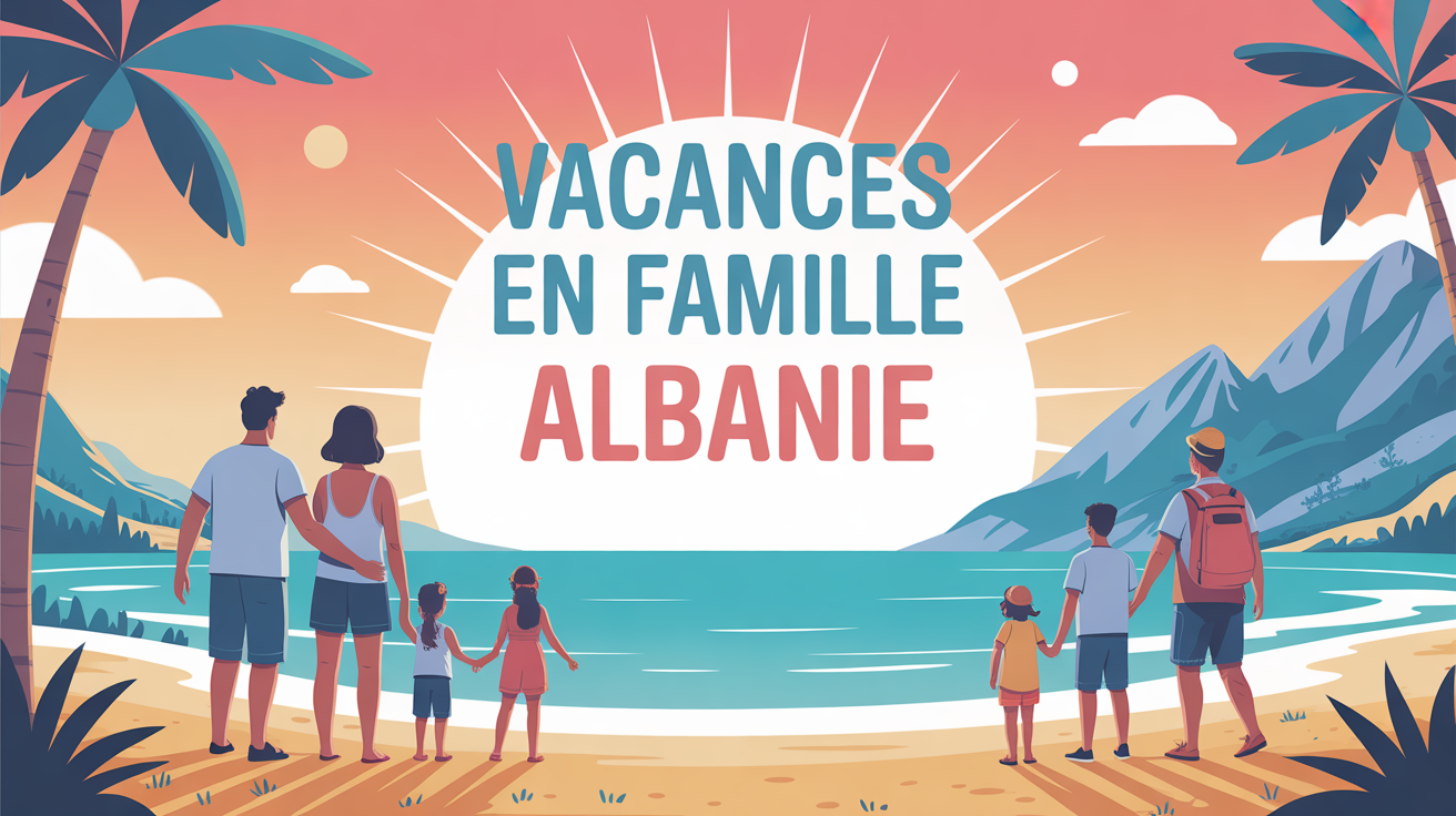 illustration vacances famille Albanie paysages soleil
