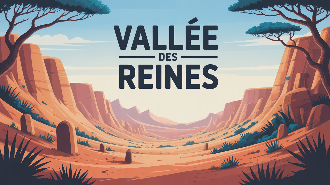Illustration Vallee des Reines falaises et tombeaux