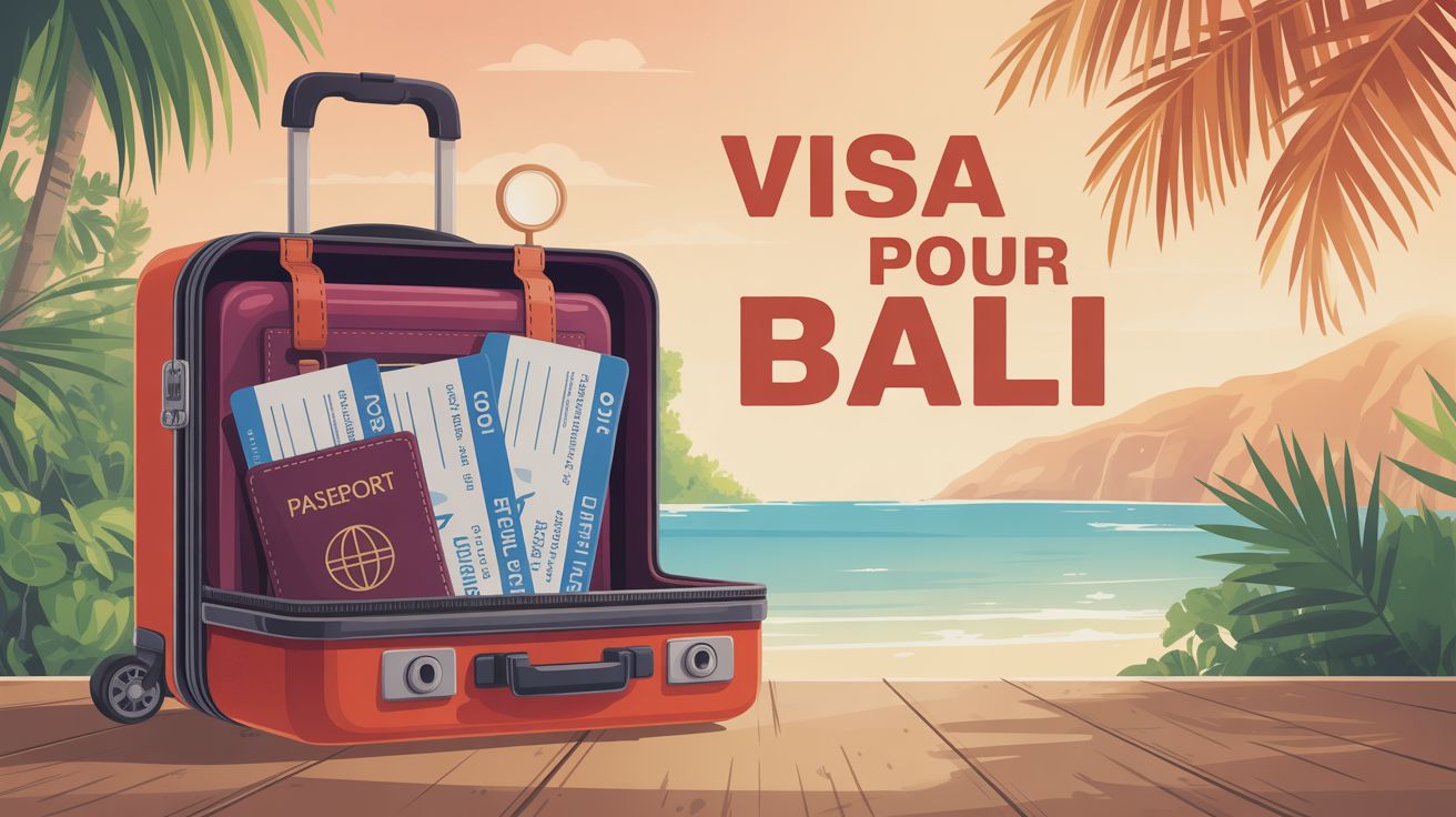 valise et passeport visa pour bali