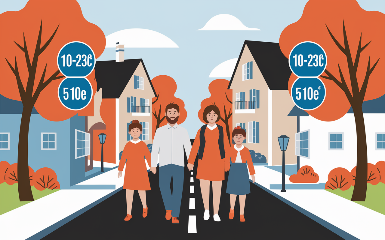 Famille voyage Albanie octobre ruelles prix bas arbres orange