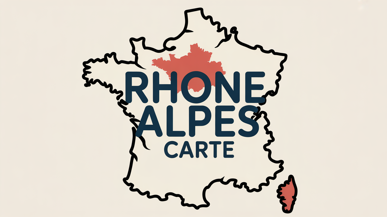 Carte stylisée Auvergne Rhône Alpes France