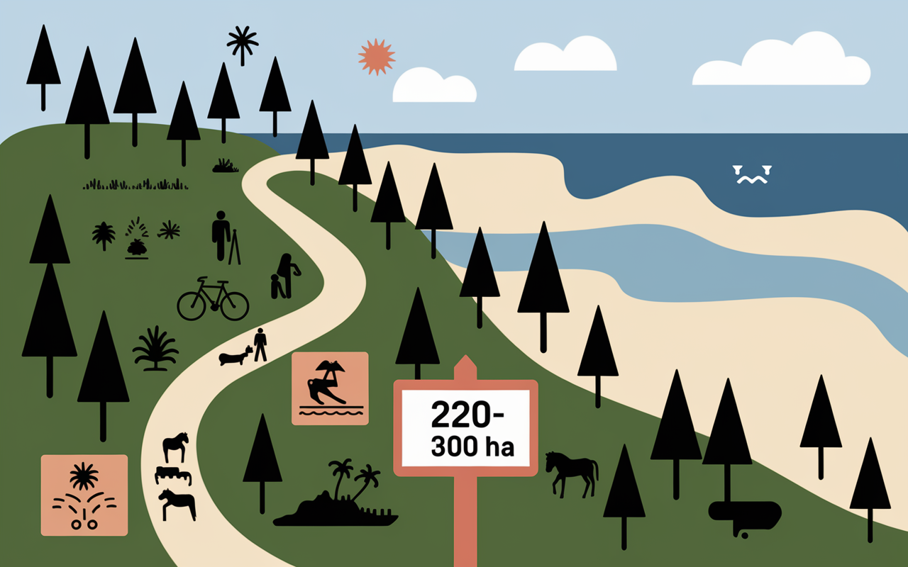 Carte foret de Chiberta sentiers balises pin maritime