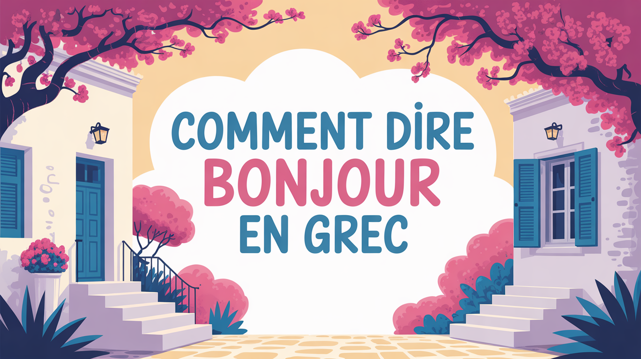 illustration place grecque comment dire bonjour en grec