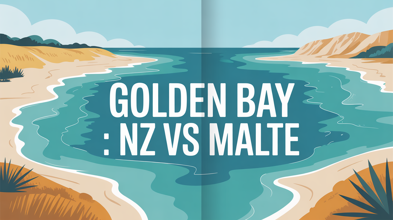 illustration carte golden bay nz malte plages et falaises