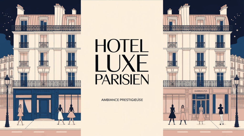 hotel luxe parisien immeuble haussmannien dorure silhouettes avenues