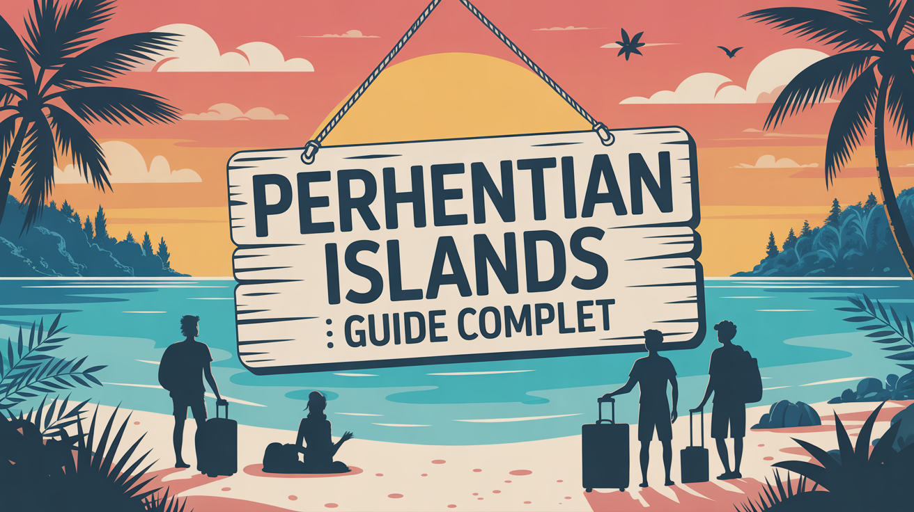 Paysage tropical Perhentian Islands, plage sable blanc, mer turquoise, voyageurs, valise, sac à dos, coucher de soleil