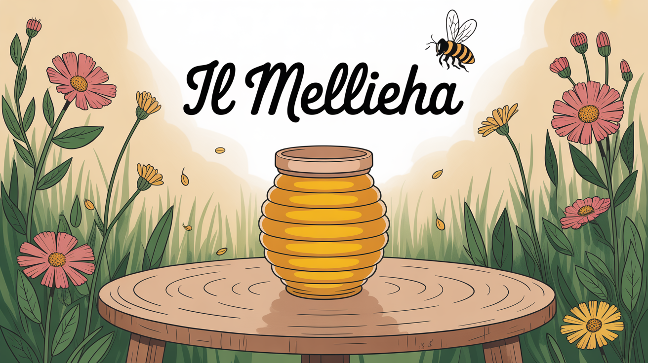 il mellieha pot de miel doré fleurs abeille ambiance naturelle