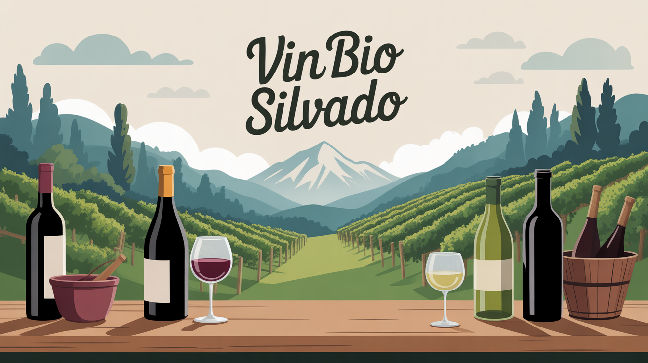 illustration paysage savoyard vin bio silvado