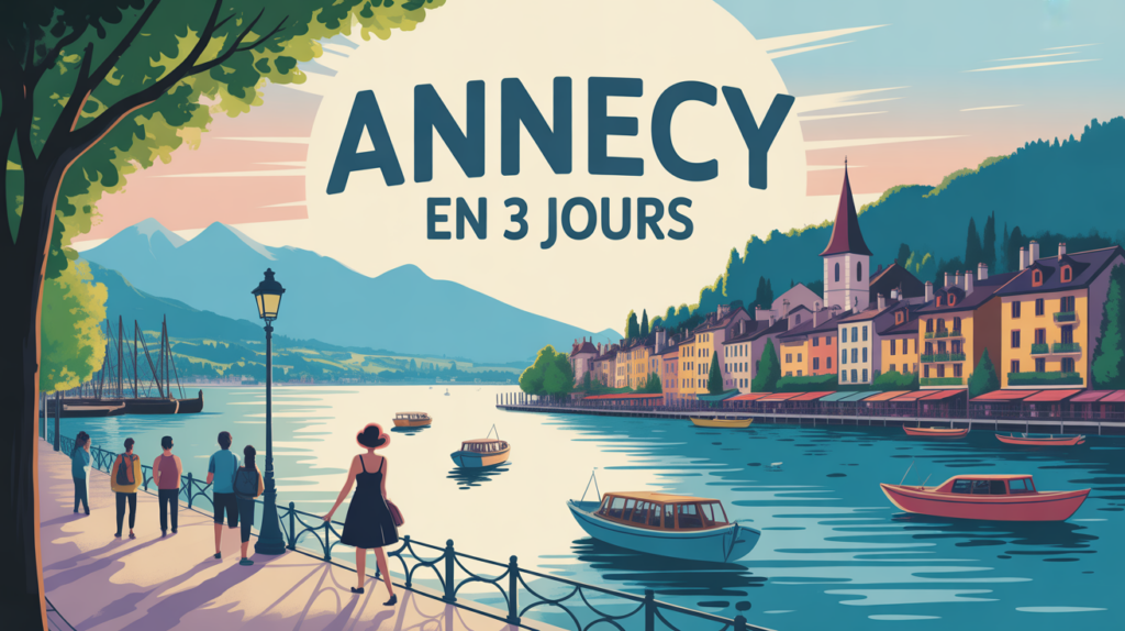 illustration lac Annecy en 3 jours guide ete