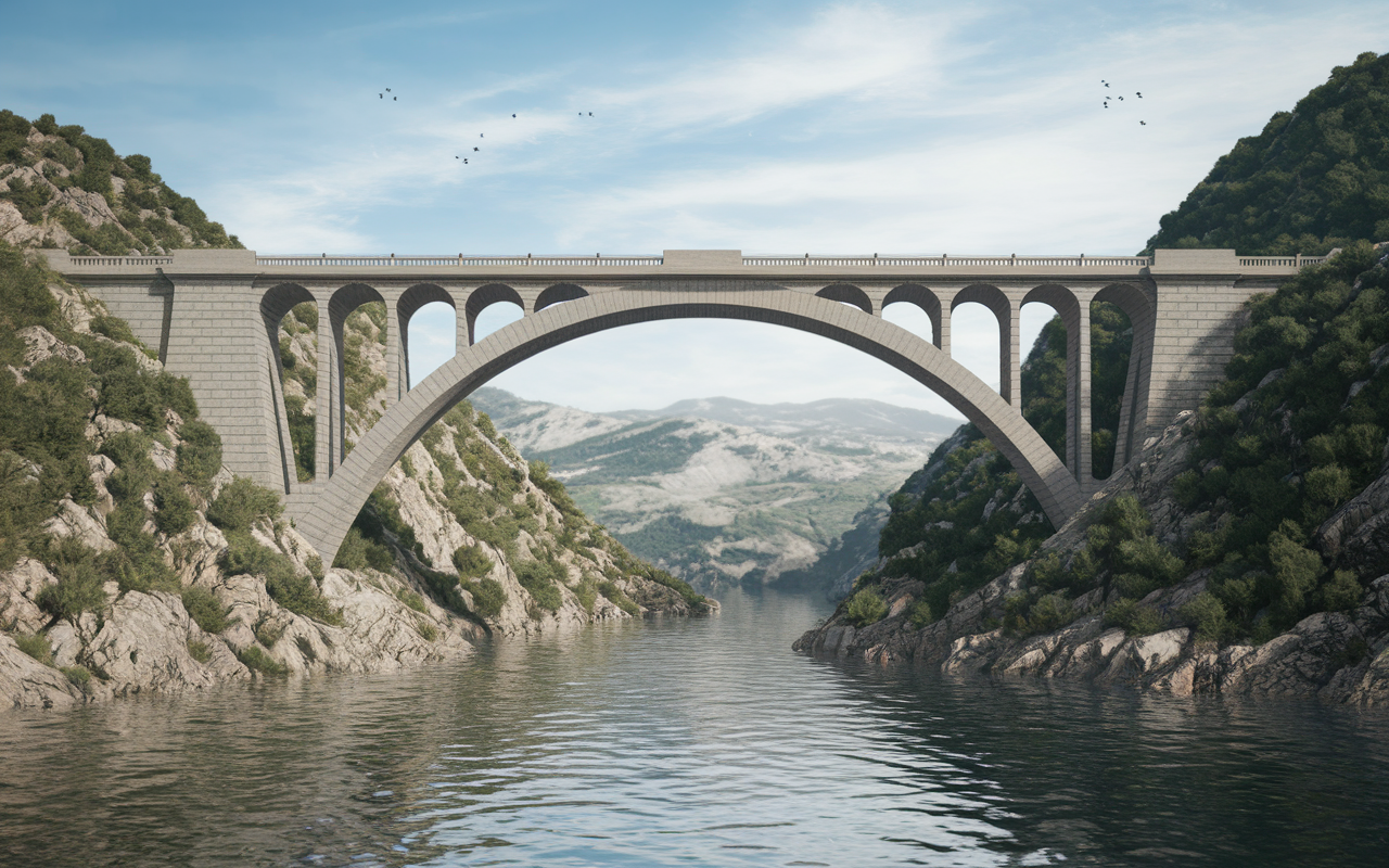 schema pont de zaglia granite 15m ouverture robustesse corse
