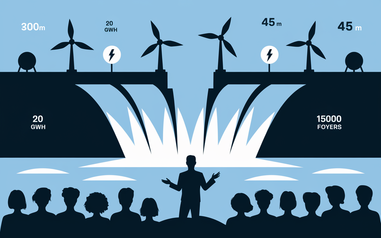 Schéma technique du barrage de Guerlédan production hydroélectrique
