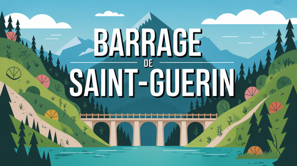 illustration barrage Saint-Guérin paysage alpin