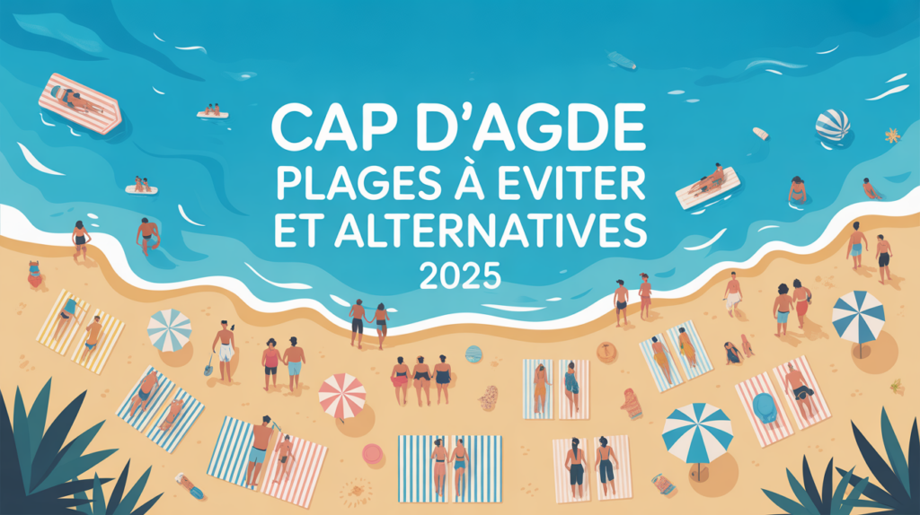 illustration plage cap d agde plages a eviter alternatives 2025