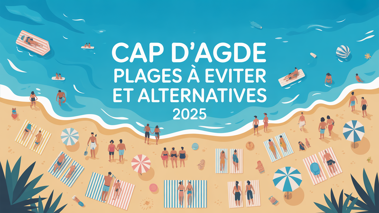 illustration plage cap d agde plages a eviter alternatives 2025