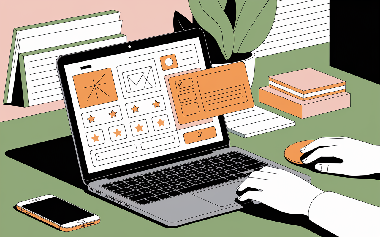 Checklist selection reservation hotel 3 etoiles sur ordinateur