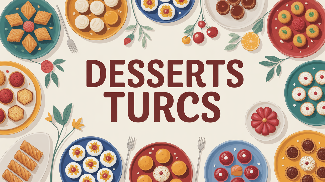 Assortiment de desserts turcs traditionnels sur une table festive