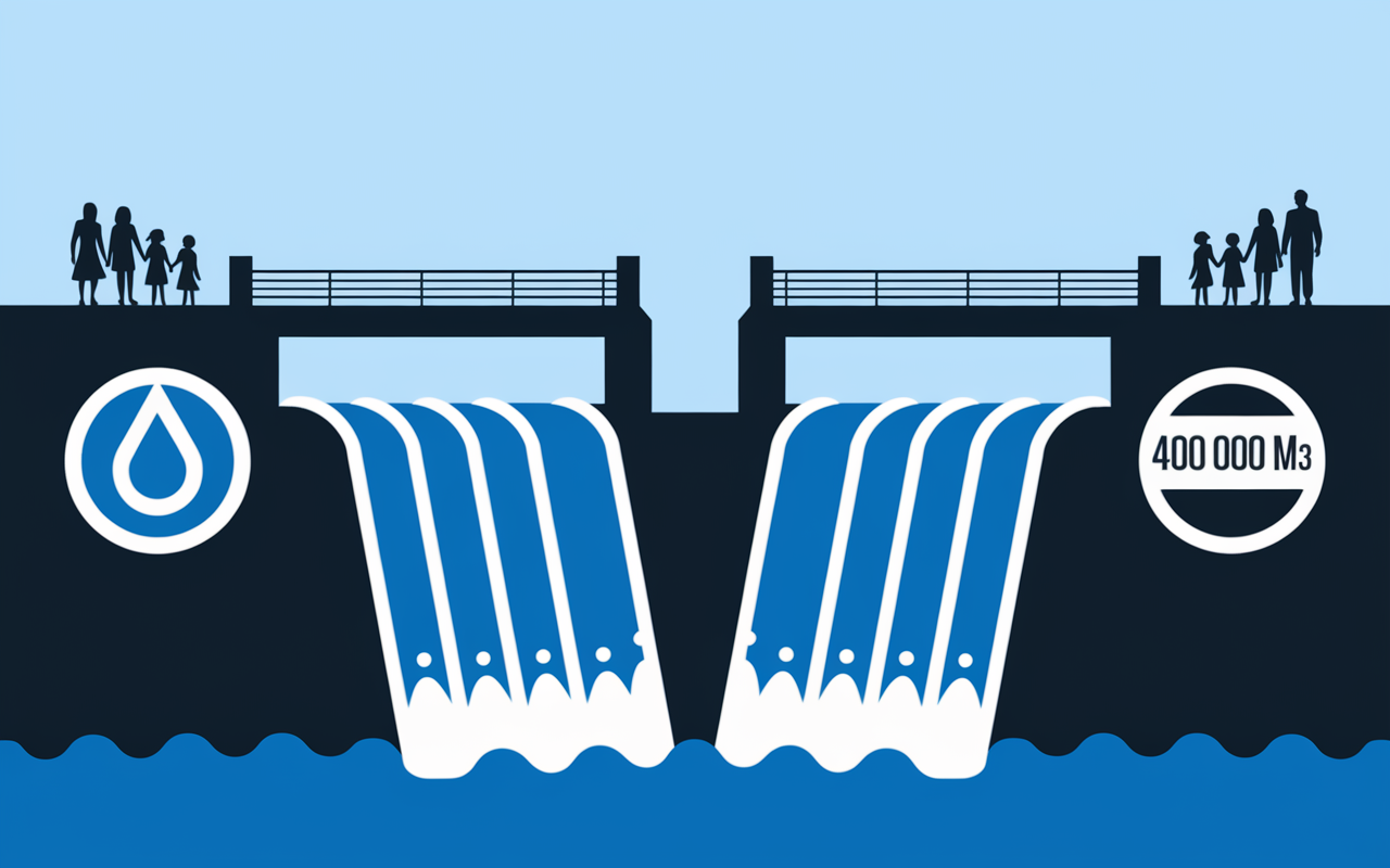 Vue écluse anti-salinité Arzal eau potable