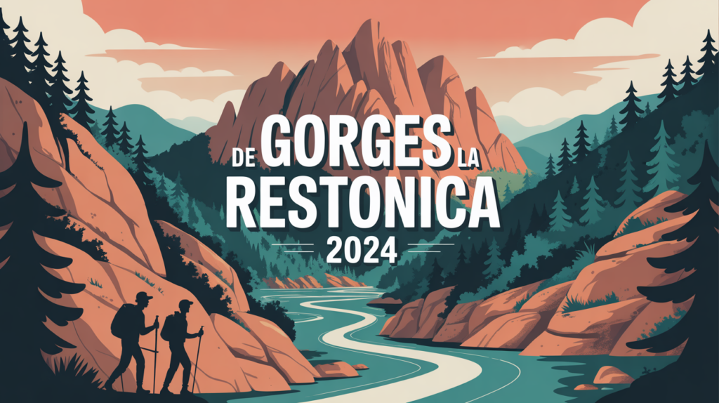 Illustration montagne corse et randonneurs navette Restonica 2024