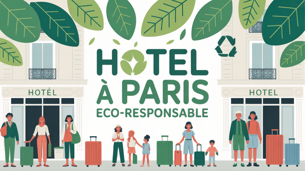Façade d'hôtel à Paris écoresponsable avec familles et voyageurs