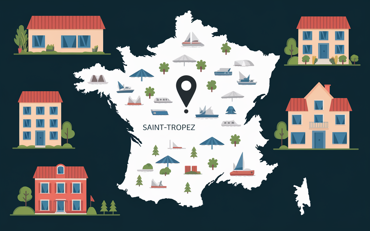 Carte France Saint-Tropez confusion hotel Movenpick