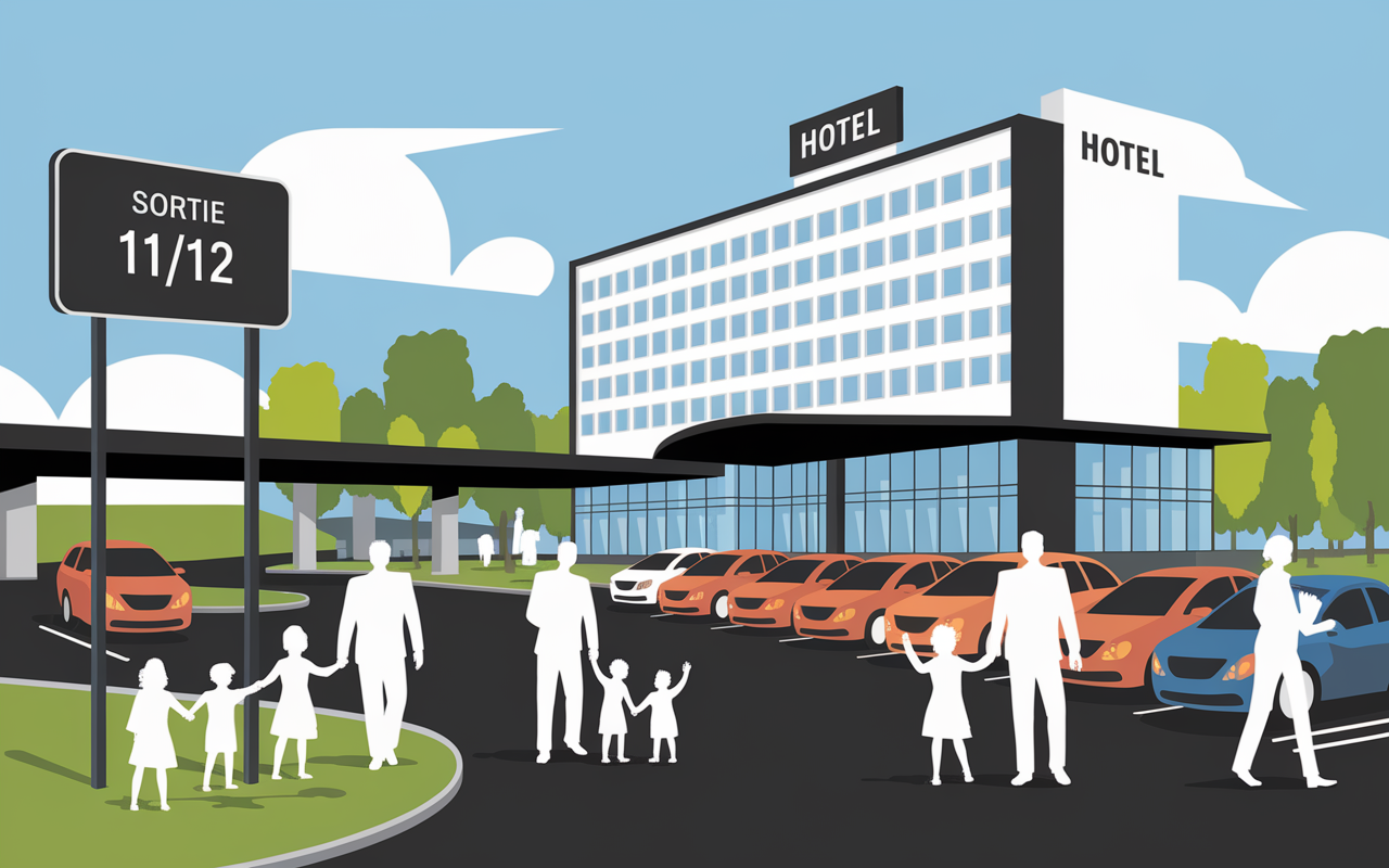 Hotel proche autoroute Vienne parking sécurisé familles