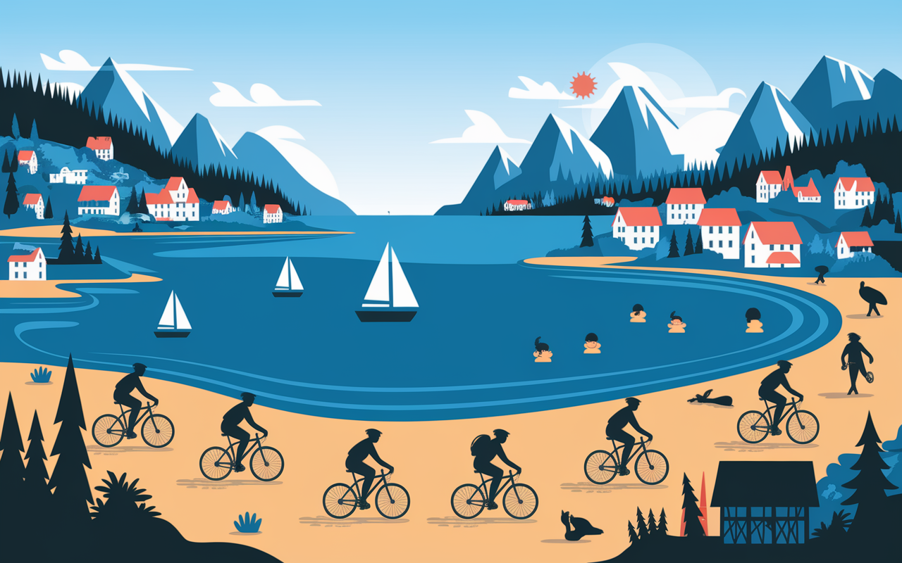 scenes lac Annecy velo plage jour 2